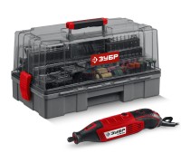 Гравер электрический с набором мини-насадок 245 предметов Зубр ЗГ-160-H245