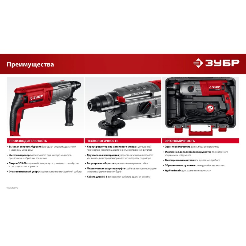 Перфоратор Зубр П-32-1200 М