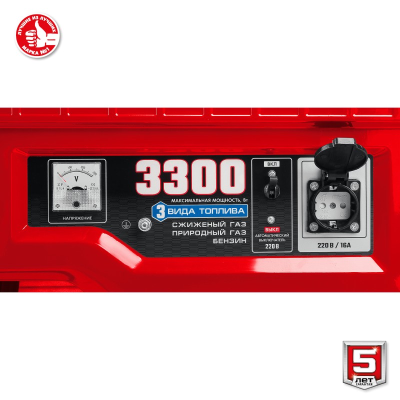 Генератор газовый ЗУБР СГ-3300