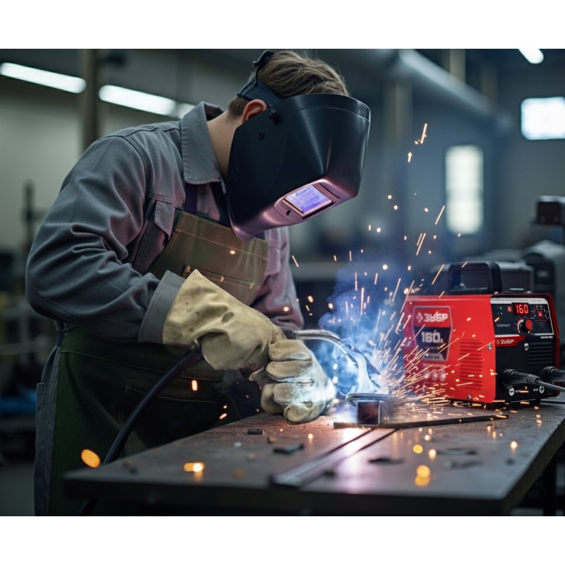 Полуавтомат сварочный без газа КОМПАКТ, FCAW, MMA, TIG, 160 А Зубр ПС-М3-160
