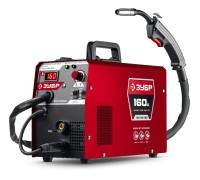 Полуавтомат сварочный с газом/без газа RED FORCE, MIG / MAG, FCAW, MMA, TIG, 160 А Зубр ПСГ-М5-160