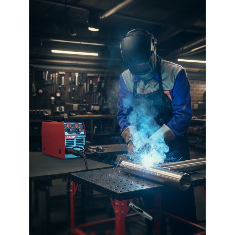 Полуавтомат сварочный MASTER, MIG / MAG, FCAW, MMA, TIG, 220 А Зубр ПСГ-М8-220