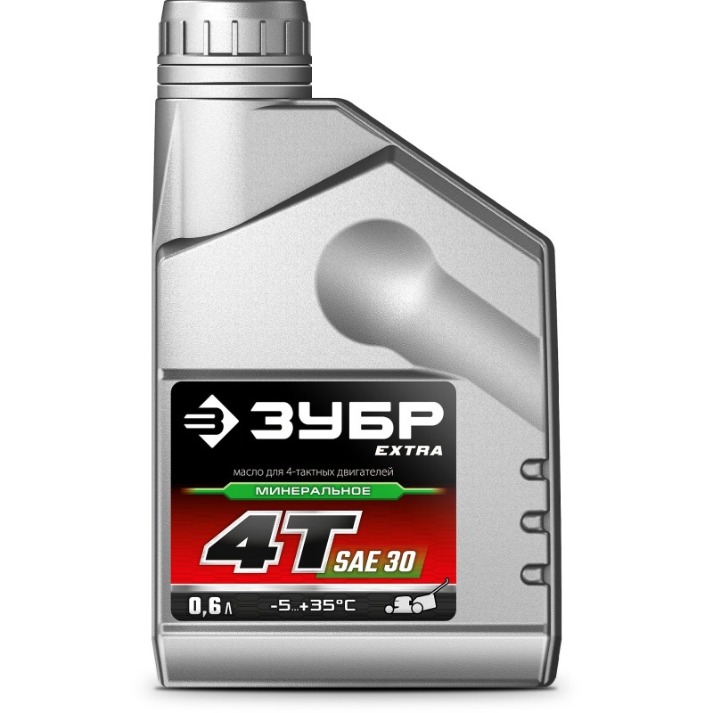 Минеральное масло для 4-тактных двигателей EXTRA 4Т-30, 0.6 л Зубр 70617-06
