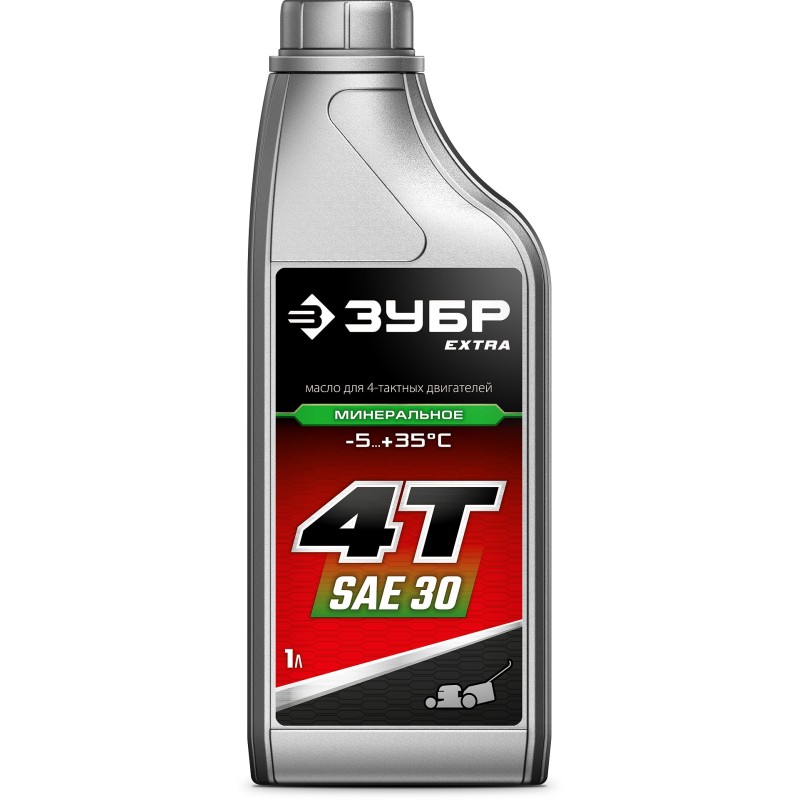Минеральное масло для 4-тактных двигателей EXTRA 4Т-30, 1 л Зубр 70617-1