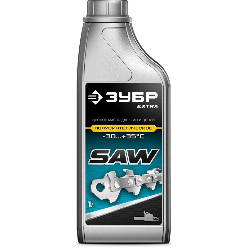 Цепное полусинтетическое масло для бензо и электропил EXTRA 1 л Зубр 70623-1