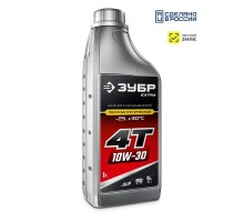 ЗУБР 4Т-10W30, 1 л, полусинтетическое масло для 4-тактных двигателей, EXTRA (70614-1)