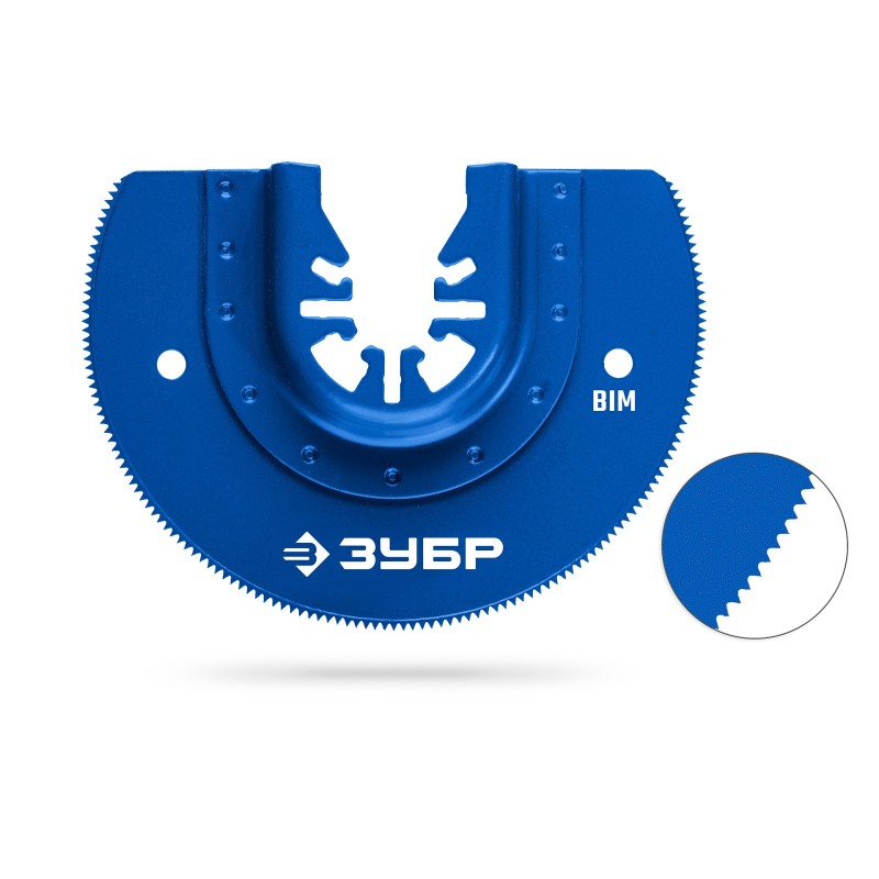 Полотно пильное (Пластик BIM d 87 мм, 18TPI ) универсальный чистый рез: твердое дерево, цветные металлы Зубр 15551-87
