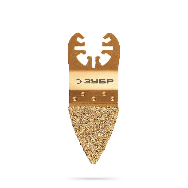 Дельтовидное полотно с твердосплавной крошкой: краска, клей, ламинат (Стекло/угле пластик CARBIDE ВК8 Р40, 35x40 мм) Зубр 15556