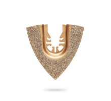 Треугольное полотно с твердосплавной крошкой: твердое дерево, строительный раствор (Клей CARBIDE ВК8 Р60, 80 мм) Зубр 15557