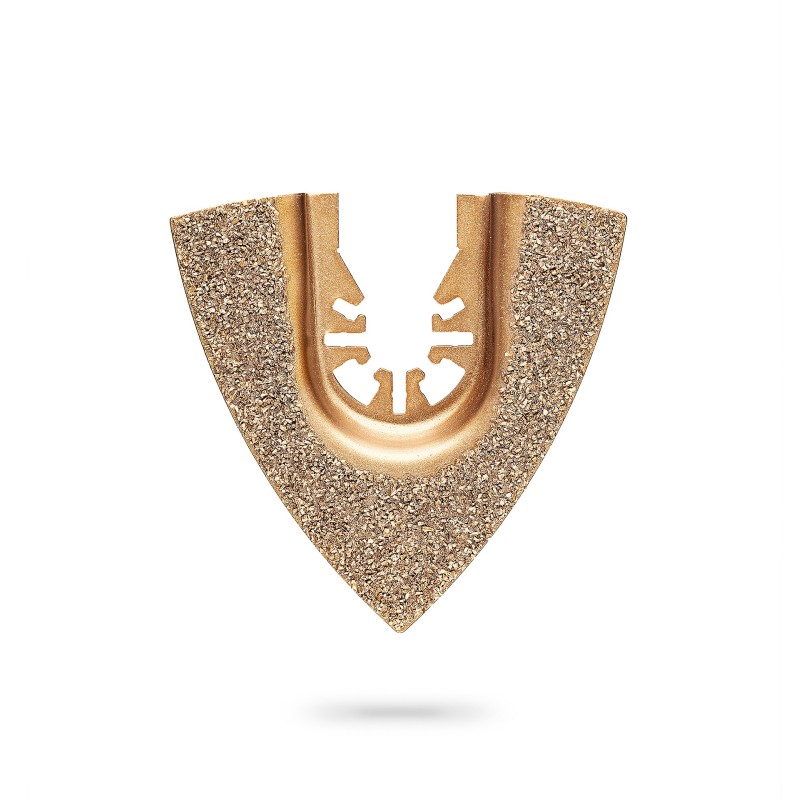 Треугольное полотно с твердосплавной крошкой: твердое дерево, строительный раствор (Клей CARBIDE ВК8 Р60, 80 мм) Зубр 15557