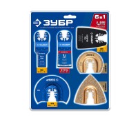 Набор насадок для реноватора QUICK UniLock, 6 предм., НР-6, OQIS-хвост. Зубр 15560-H6