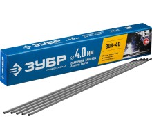 Электрод сварочный Д 4.0x450 мм, 5 кг в коробке, ЗОК-46 рутил-целлюлозный Зубр 40035-4.0