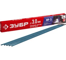 Электрод сварочный Д 3.0x350 мм, 1 кг в коробке, МР-3 рутиловый Зубр 40011-3.0