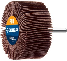 Круг шлифовальный лепестковый d 60x30 мм, P80, на шпильке d 6 мм Зубр 36602-080_z01