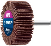 Круг шлифовальный лепестковый d 50x20 мм, P120, на шпильке d 6 мм Зубр 36601-120_z01