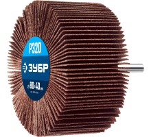 Круг шлифовальный лепестковый d 80x40 мм, P320, на шпильке d 6 мм Зубр 36604-320_z01