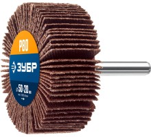 Круг шлифовальный лепестковый d 50x20 мм, P80, на шпильке d 6 мм Зубр 36601-080_z01