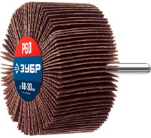 Круг шлифовальный лепестковый d 60x30 мм, P60, на шпильке d 6 мм Зубр 36602-060_z01