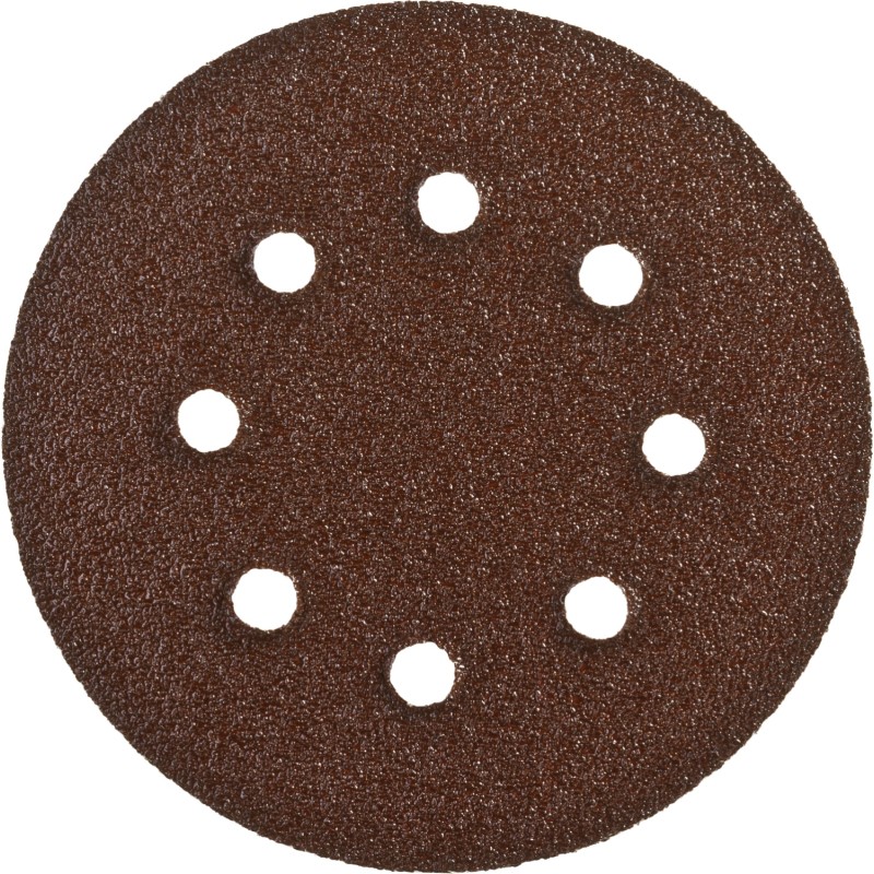 Круг шлифовальный СТАНДАРТ из абразивной бумаги на велкро основе, 6 отв., Р40, 150мм, 5 шт. Зубр 35350-150-040