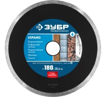 Диск алмазный сплошной Керамо-25, d 180 мм (25.4 мм, 7x2.2 мм) Зубр 36655-180_z02