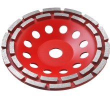Двухрядная алмазная шлифовальная чашка d 180 мм Зубр 33376-180