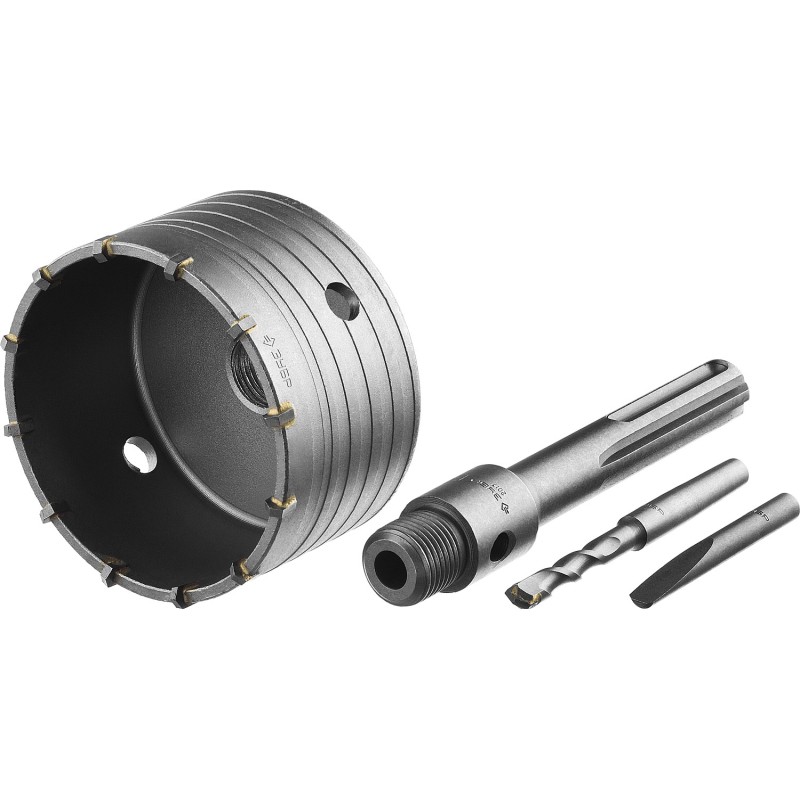 Коронка по бетону с державкой 100 мм SDS-max, 12Т Зубр 2918-100