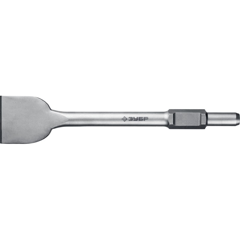 Лопаточное зубило БУРАН 75x400 мм HEX 30 Зубр 29375-75-400