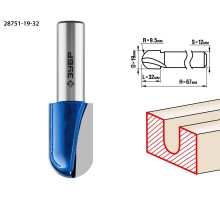 Фреза пазовая галтельная 19x32 мм, радиус 12.7 мм Зубр 28751-19-32