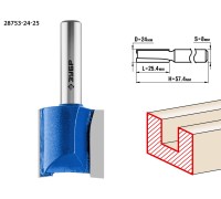 Фреза пазовая прямая 24x25 мм, хвостовик 8 мм Зубр 28753-24-25