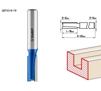 Фреза пазовая прямая 8x19 мм, хвостовик 8 мм Зубр 28753-8-19