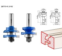 Набор фрез рамочных №3 41x23 мм, хвостовик 12 мм Зубр 28773-41.3-H2