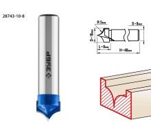 Фреза пазовая фасонная №4 10x8 мм, радиус 5 мм Зубр 28743-10-8