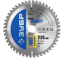 Диск пильный по дереву Чисторез, усиленные Зубр 36905-235-30-48