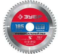 Диск пильный по алюминию Универсальный рез 185x30/20 мм, 60Т Зубр 36916-185-30-60_z01