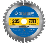 Диск пильный по дереву Оптима 235x30 мм, 36Т Зубр 36903-235-30-36_z01