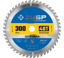 Диск пильный по дереву Оптима 300x30 мм, 48Т Зубр 36903-300-30-48_z01