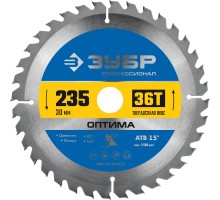 Диск пильный по дереву Оптима 235x30 мм, 36Т Зубр 36903-235-30-36_z01