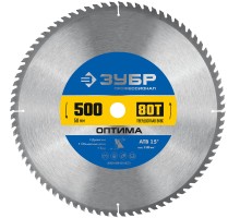 Диск пильный по дереву Оптима 500x50 мм, 80Т Зубр 36903-500-50-80_z01