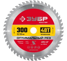 Диск пильный по дереву Оптимальный рез 300x32/30 мм, 48Т Зубр 36912-300-32-48_z01