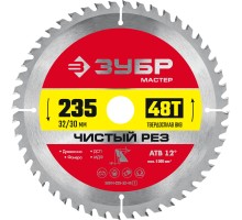 Диск пильный по дереву Чистый рез 235x32/30 мм, 48Т Зубр 36914-235-32-48_z01