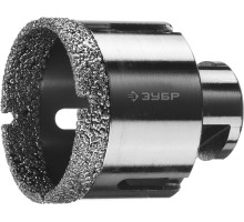 Вакуумная алмазная коронка АВК, d 54 мм (М14, 15 мм кромка) Зубр 29865-54