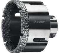 Вакуумная алмазная коронка АВК, d 65 мм (М14, 15 мм кромка) Зубр 29865-65