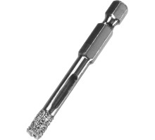 Вакуумное алмазное трубчатое сверло АВК, d 6 мм (HEX 1/4″, 15 мм кромка) Зубр 29865-06