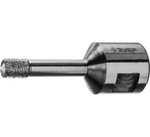 Вакуумная алмазная коронка АВК, d 6 мм (М14, 15 мм кромка) Зубр 29865-06-M14
