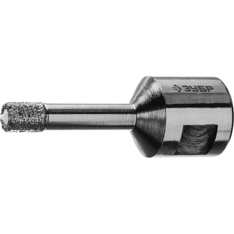 Вакуумная алмазная коронка АВК, d 6 мм (М14, 15 мм кромка) Зубр 29865-06-M14
