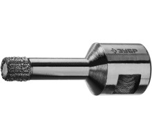 Вакуумная алмазная коронка АВК, d 10 мм (М14, 15 мм кромка) Зубр 29865-10-M14