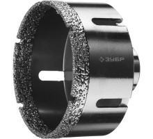 Вакуумная алмазная коронка АВК, d 83 мм (М14, 15 мм кромка) Зубр 29865-83