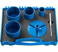 Набор кольцевых коронок 6 шт. 33, 53, 67, 73 мм, карбид вольфрама Зубр 33350-H6_z01