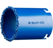 Коронка кольцевая 53 мм, L 55 мм, карбид вольфрама Зубр 33350-53_z01