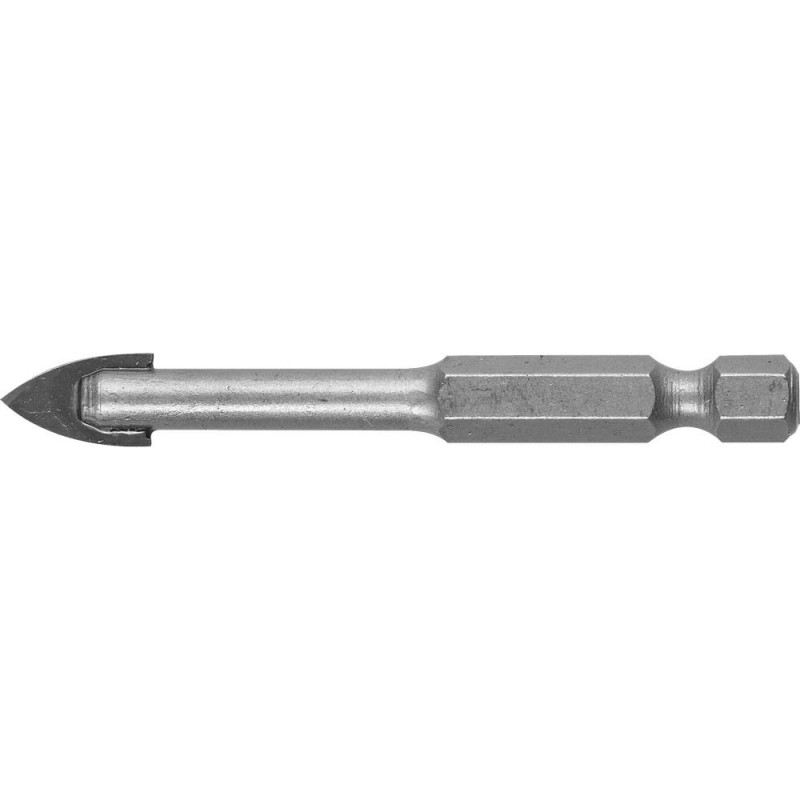 Сверло по стеклу и кафелю 8 мм, 2х кромка, HEX 1/4 Зубр 29840-08